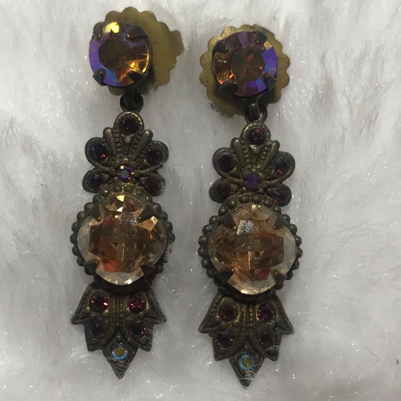 Sorrelli Jewelry - SORRELLI tan bronze filigree post dangle earring